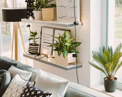 beautifully decorated livingroom window